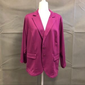 Fuschia Cotton Blazer